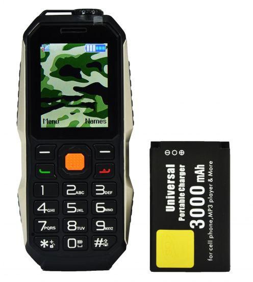 Mini Rugged Dual Sim Mobile (3000mah) Power Bank Battery