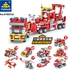 Kazi, Fire Rescue 9 in 1 Fire Fighting Vehicle Plastic Building Blocks (837+pcs)