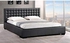 A to Z Furniture - Madison Modern Bed Queen with Upholstered Black Faux Leather Without Mattress