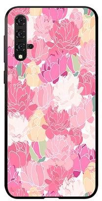 Protective Case Cover For Huawei Nova 5T Pink Yellow Roses