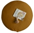 Round Decorative Cushion Velvet Camel 60x20centimeter