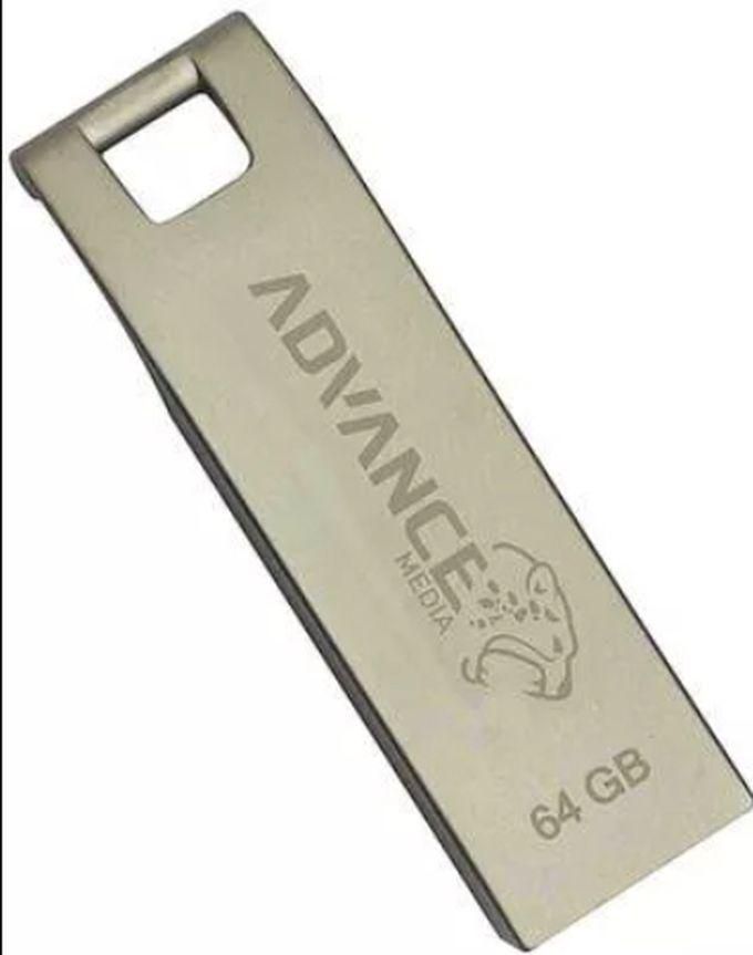 Advance silver Media USB 2.0 64GB Flash Disk plus free gift