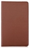 Generic Lichee Pattern Smart Cover Case Stand For Samsung Galaxy Tab E 9.6 T560 / T561 - Brown