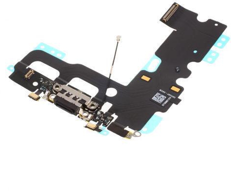 Charging Dock Port Flex Cable Microphones Antenna for iPhone 7 4.7 black