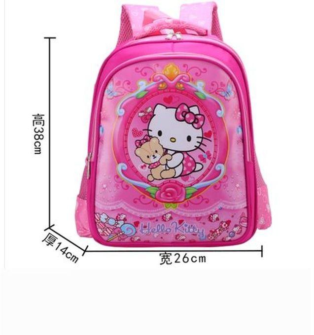 Hello Kitty 3D PVC High Quality School Bag Backpack-L-42CM; M- 38CM