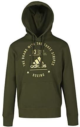 Adidas Boxing Community Line Hoody for Unisex, Large, Green/Gold