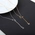 Fashion Simple Charm Moon Star Pendant Necklace Choker Club Party Women Jewelry Gift-Golden