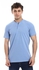 Andora Cotton Henley Neck -Short Sleeve T-Shirt - Light Blue