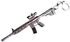PUBG playerunknown's battlegrounds M416 assult rifle key chain key ring