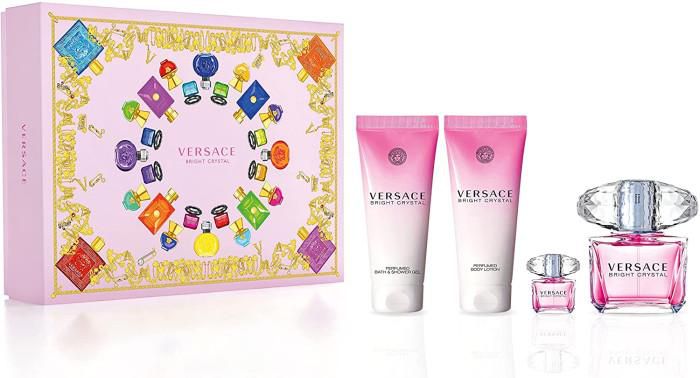 Versace Bright Crystal Eau De Toilette 4 pcs Gift Set