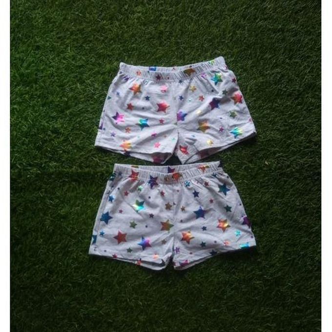 Tesco Girls 2 Pack Star Print Casual Shorts