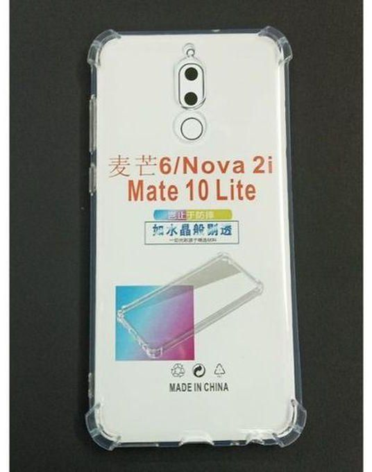 Silicone Back Cover For Huawei Mate 10 Lite/ 6 /Nova2i - ANTI SHOCK -0- CLEAR