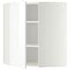 METOD Corner wall cabinet with shelves, white/Upplöv matt dark beige, 68x80 cm - IKEA
