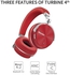 Bluedio Bluedio T4 (Turbine) Active Noise Cancelling Over-ear Swiveling Bluetooth Headphones with Mic - red