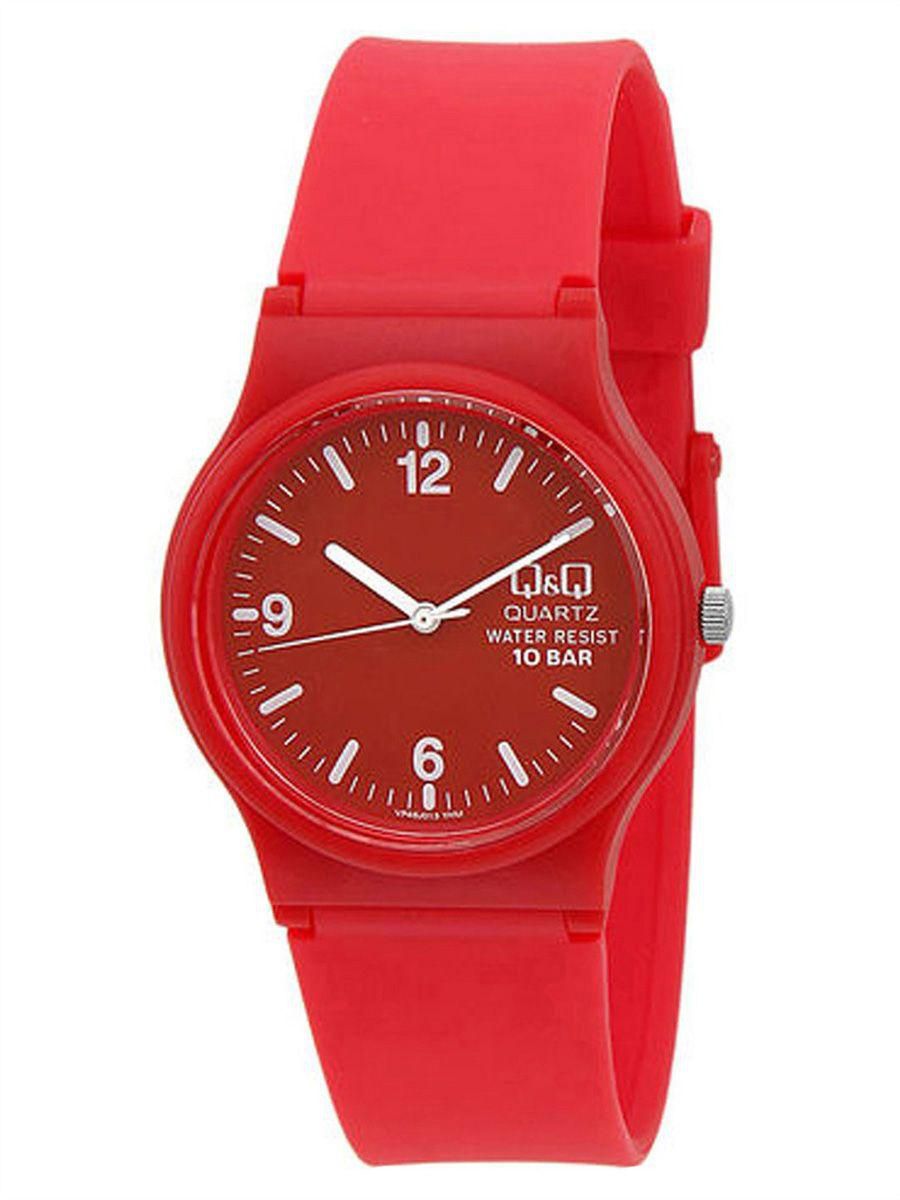 Q&Q For Unisex Red Dial Rubber Band Watch - VP46J013Y