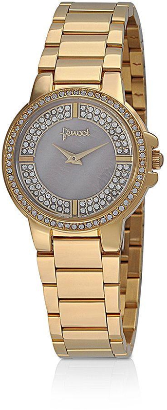 Fencci Analog Watch For Women - Stainless Steel , Gold - FC116L010153W