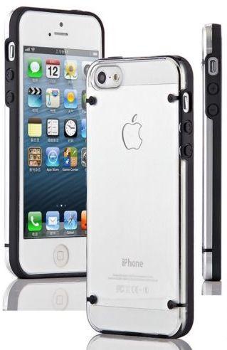 iPhone 5 / 5S Ultra Thin Transparent Crystal Clear Hard TPU Case Cover (Black)