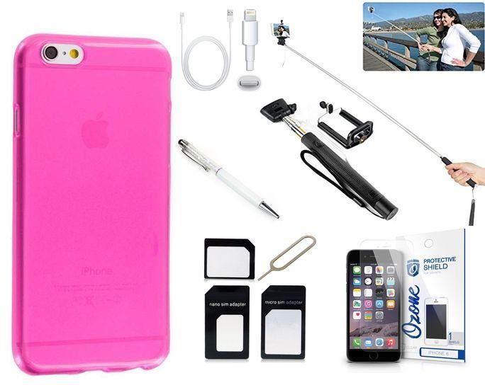 Ozone 6 in 1 Starter Pack for Apple iPhone 6 - Pink