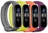 4-Piece Silicone Replacement Strap For Xiaomi Mi Band 5/6 Grey/Neon/Orange/Purple
