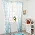 JÄTTELIK Curtains with tie-backs, 1 pair, dinosaur white/blue, 120x300 cm - IKEA