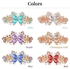 6 Pack Luxury Jeweled Crystal Rhinestone Glitter Sparkly Butterfly French Hair Barrettes Metal Snap Hair Clips Hairpins Hairgrip Thick Long Hair Holder Bun Clips Hair Accessories For Women Girl