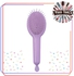 Detangling Hair Brush -Transparent Back- Oval -Purple-1 Pc