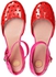 Mel by Melissa 32116-50962 Milkshake Patent Two-Tone Flat Sandals for Women - 40 EU, Red