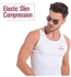 SANORA Vest for Men Comfortable Undershirt Sleeveless Slimming Vest for Men Premium Quality Slim Vest for Men 100% Combed Cotton Men’s Vest Set - Pack of 3 – White
