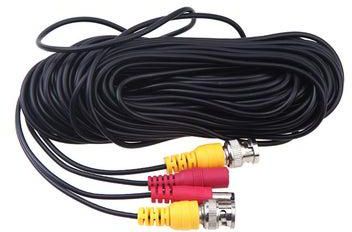 Nickel Plated Bnc Video Power Siamese Cable For Surveillance Camera Dvr Kit Black 20meter