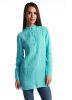 Fred Perry Green Label Women's Extra Long Button Down Shirt in Turquoise M