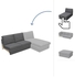 KIVIK صوفا زاوية، ٦ مقاعد مع أريكة, Tresund فحمي - IKEA