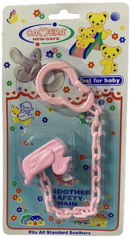 Camera Baby Camera Chain Soother Baby Pink Different Shapes(50201) 1Pcs