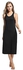 Sunweb Avidlove Sleeveless Stretch Bodycon Sleepwear Dress Solid Slim Calf Length Lingerie Dress ( Black )