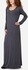 The Sahara Collection Full Sleeves Column Dress - Dark Grey