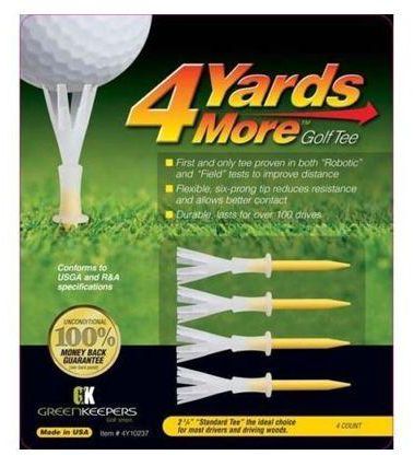 4 Yards More 2 3/4 Yellow Standard Golf Tees