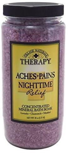 Village Naturals Aches And Pains Nighttime Relief Mineral Bath Soak, 1.38 Pound