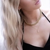 Thick gold plated chain necklace and bracelet, short gold necklace, simple yet edgy necklace, goes great with everything, choker necklace by Too Stylish