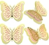 3D Butterfly Wall Decor 4Pcs 12" Large Gold Butterfly for Butterfly Birthday Party Decorations Cake Decorations, Removable Wall Stickers Room Decor for Kids Nursery Wedding Decor(Gold)