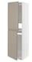 METOD خزانة عالية للثلاجة/الفريزر, أبيض/Bodbyn رمادي, ‎60x60x200 سم‏ - IKEA