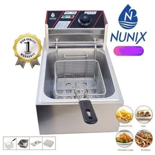 OFFER Nunix Electric Deep Fryer Machine 6L-2500W Silver as picture