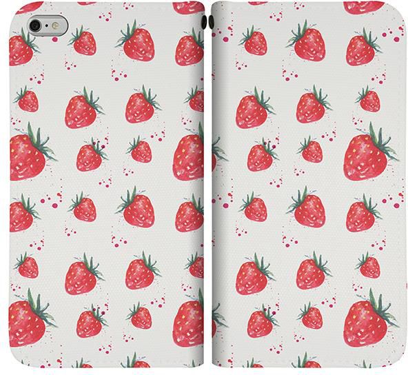 Stylizedd Apple iPhone 6 Plus Premium Flip Case cover - Dripping Strawberries