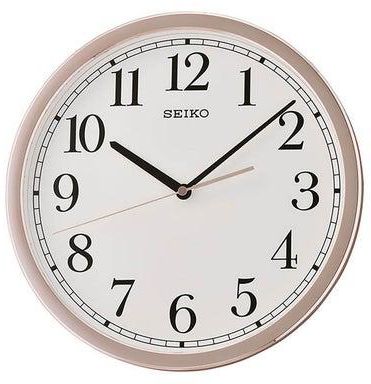 QXA730P Analog Wall Clock - White/Copper Dial