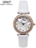 Ibso 2206L-White G Genuine Leather Women Dress Watch