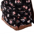 Fashion Women Floral Print Backpack - Black