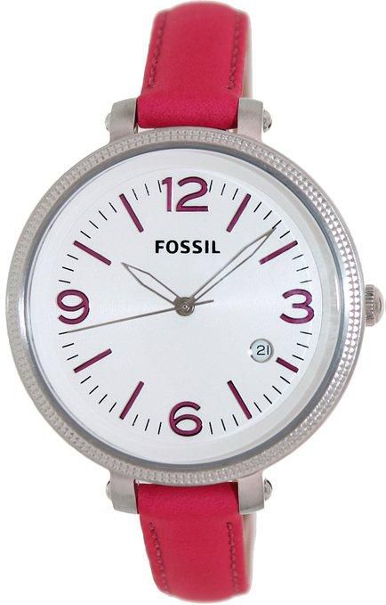 Fossil Heather Three Hand Leather Watch - Pink Es3277