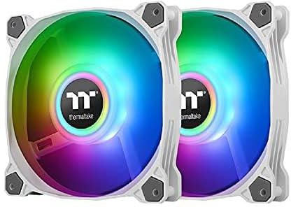 Thermaltake Pure Duo 12 ARGB White 2-Pack PC Case Fan 120mm CL-F097-PL12SW-A FN1466
