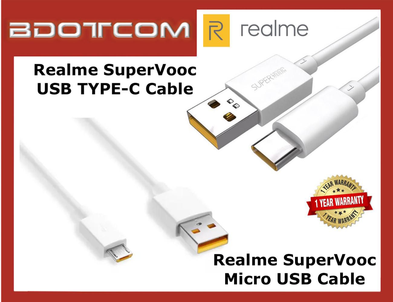 Realme SuperVooc Fast Charging Cable Micro USB / USB TYPE-C for Realme X3