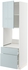 METOD / MAXIMERA High cabinet f oven+door/2 drawers - white/Kallarp light grey-blue 60x60x200 cm
