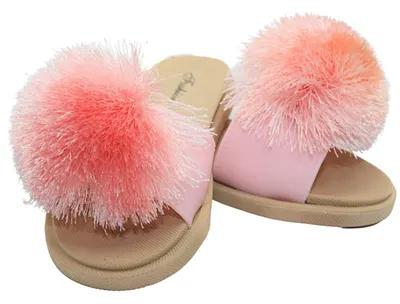 Babyqlo Pom Pom Feature Funky Slides - Pink