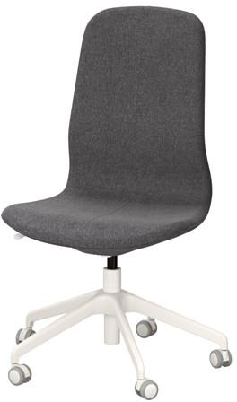 LÅNGFJÄLLSwivel chair, Gunnared dark grey, white